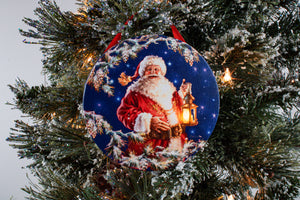 Enchanted Santa LED Ornament