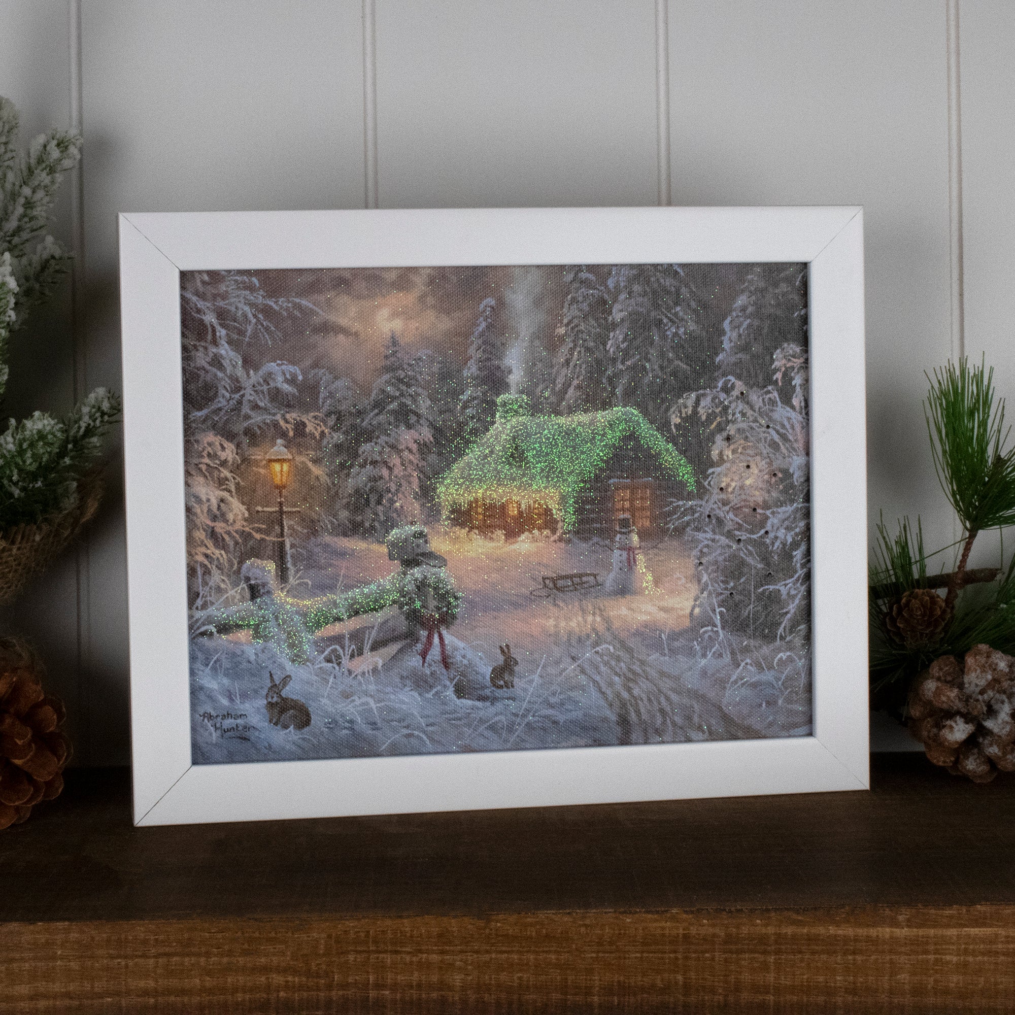 Holiday Home Lighted Shadow Box