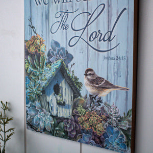 Serve the Lord Wooden Sign with Rope Hanger