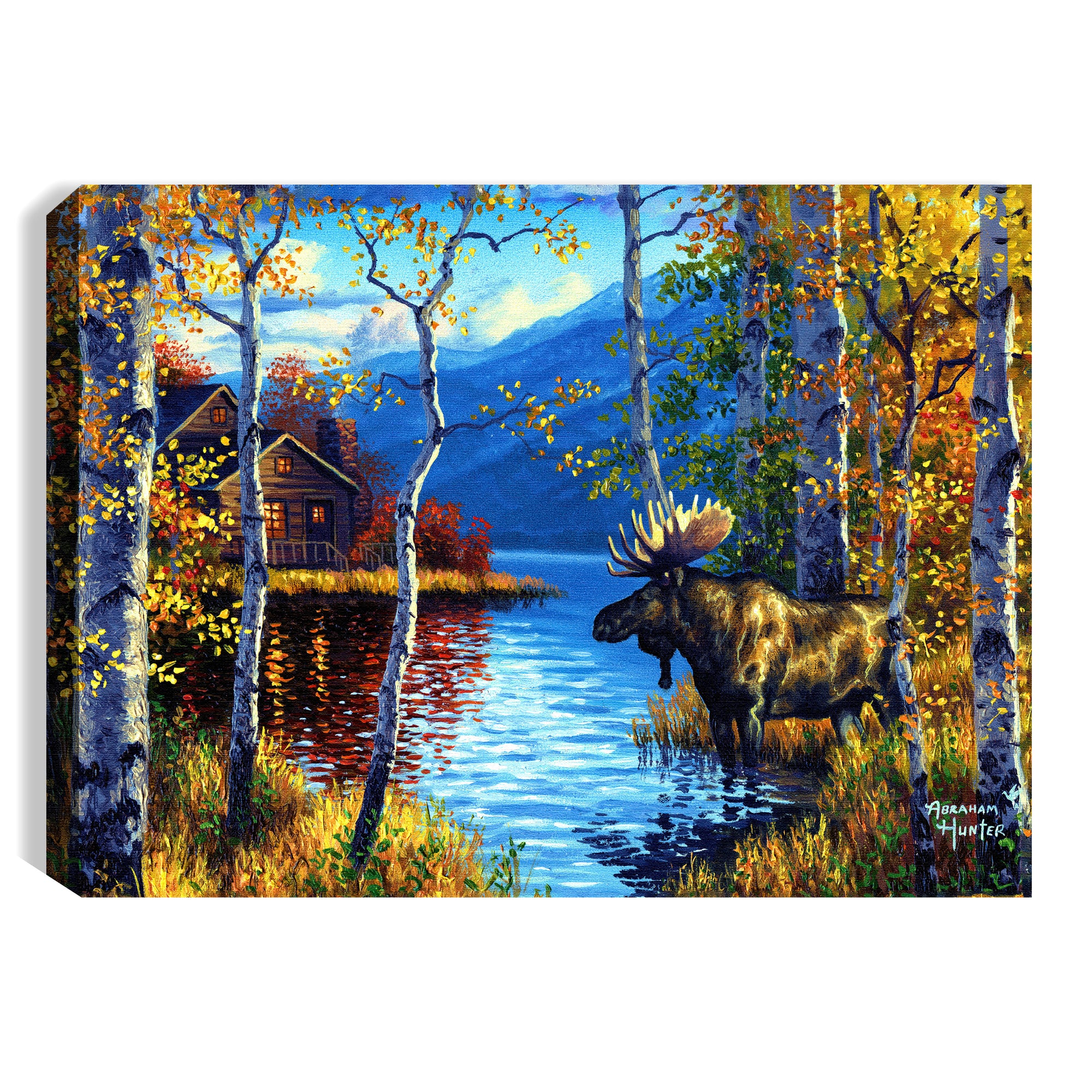 Northwoods Retreat 8x6 Lighted Tabletop Canvas