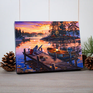 Morning Paradise 8x6 Lighted Tabletop Canvas