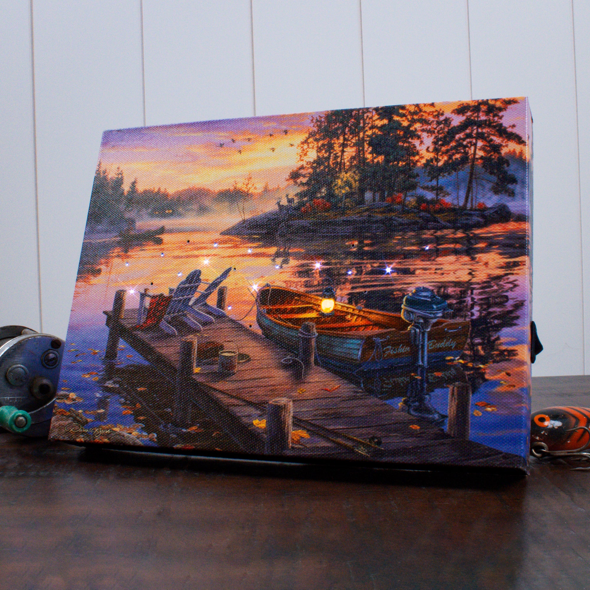 Morning Paradise 8x6 Lighted Tabletop Canvas