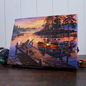 Morning Paradise 8x6 Lighted Tabletop Canvas
