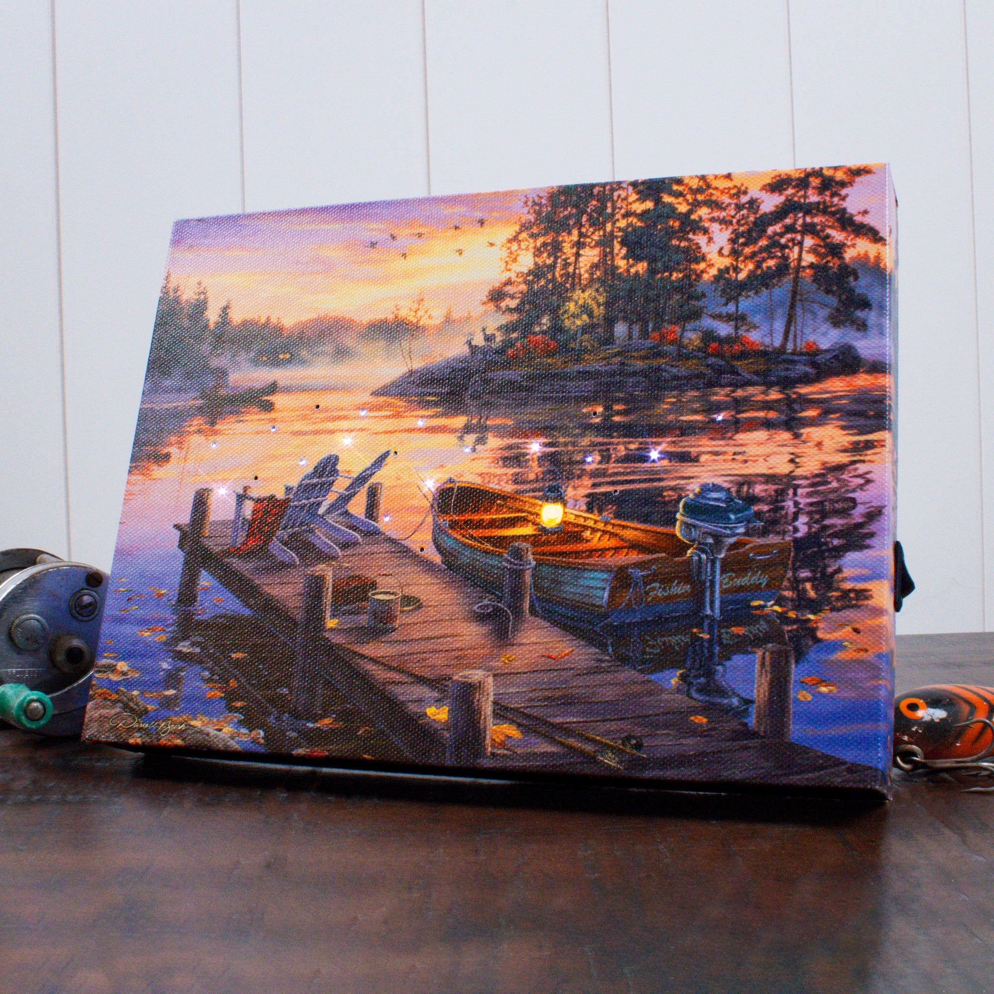 Morning Paradise 8x6 Lighted Tabletop Canvas