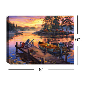Morning Paradise 8x6 Lighted Tabletop Canvas