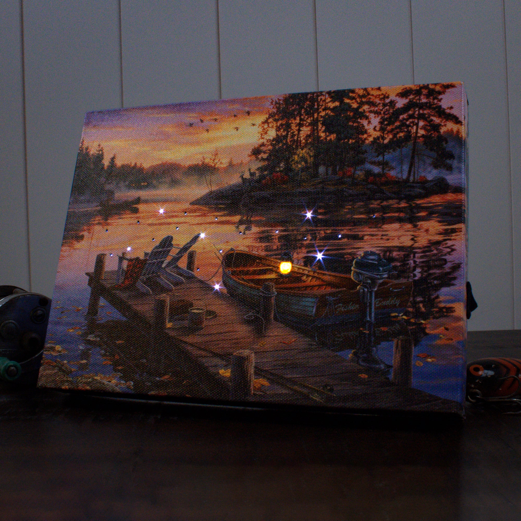 Morning Paradise 8x6 Lighted Tabletop Canvas