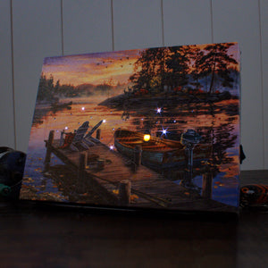 Morning Paradise 8x6 Lighted Tabletop Canvas
