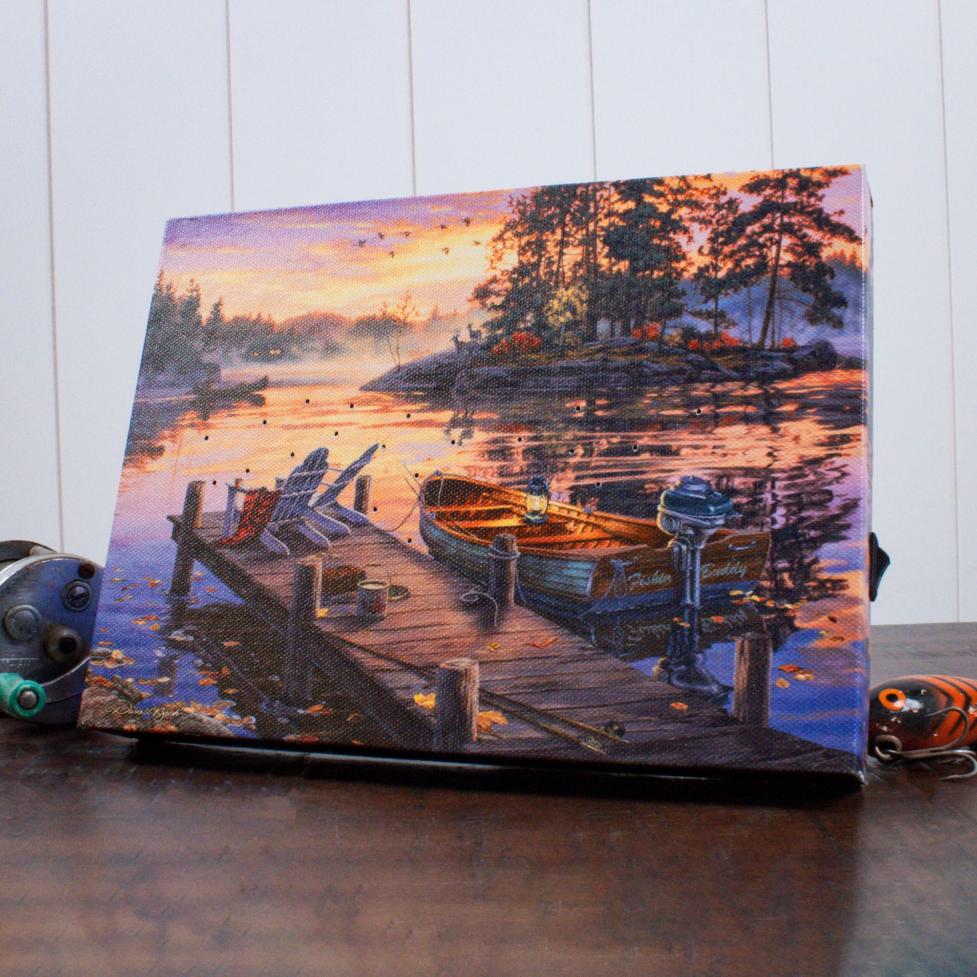 Morning Paradise 8x6 Lighted Tabletop Canvas