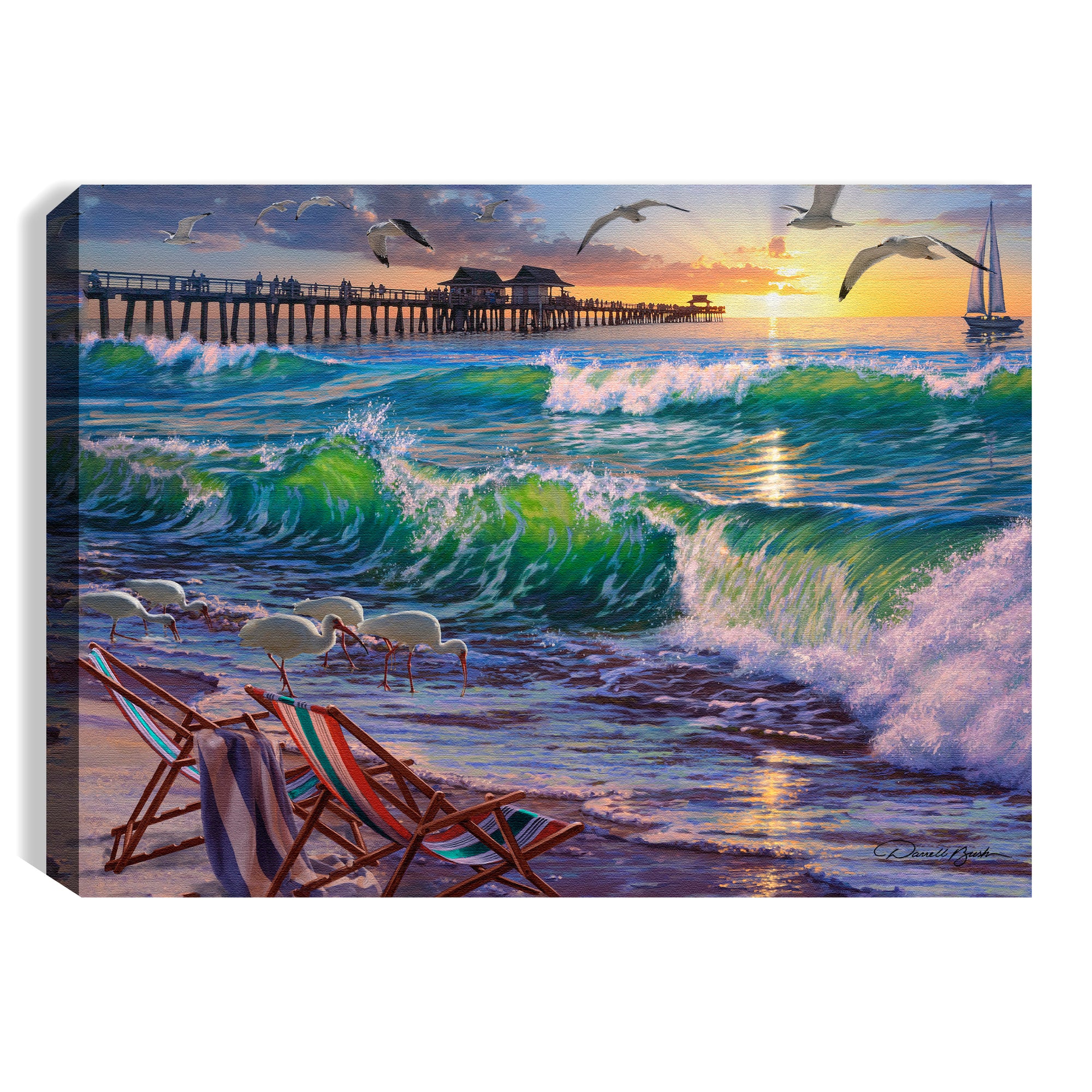 Seaside Escape 8x6 Lighted Tabletop Canvas