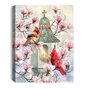 Spring Morning 8x6 Lighted Tabletop Canvas