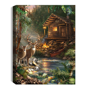 Deer Creek 8x6 Lighted Tabletop Canvas