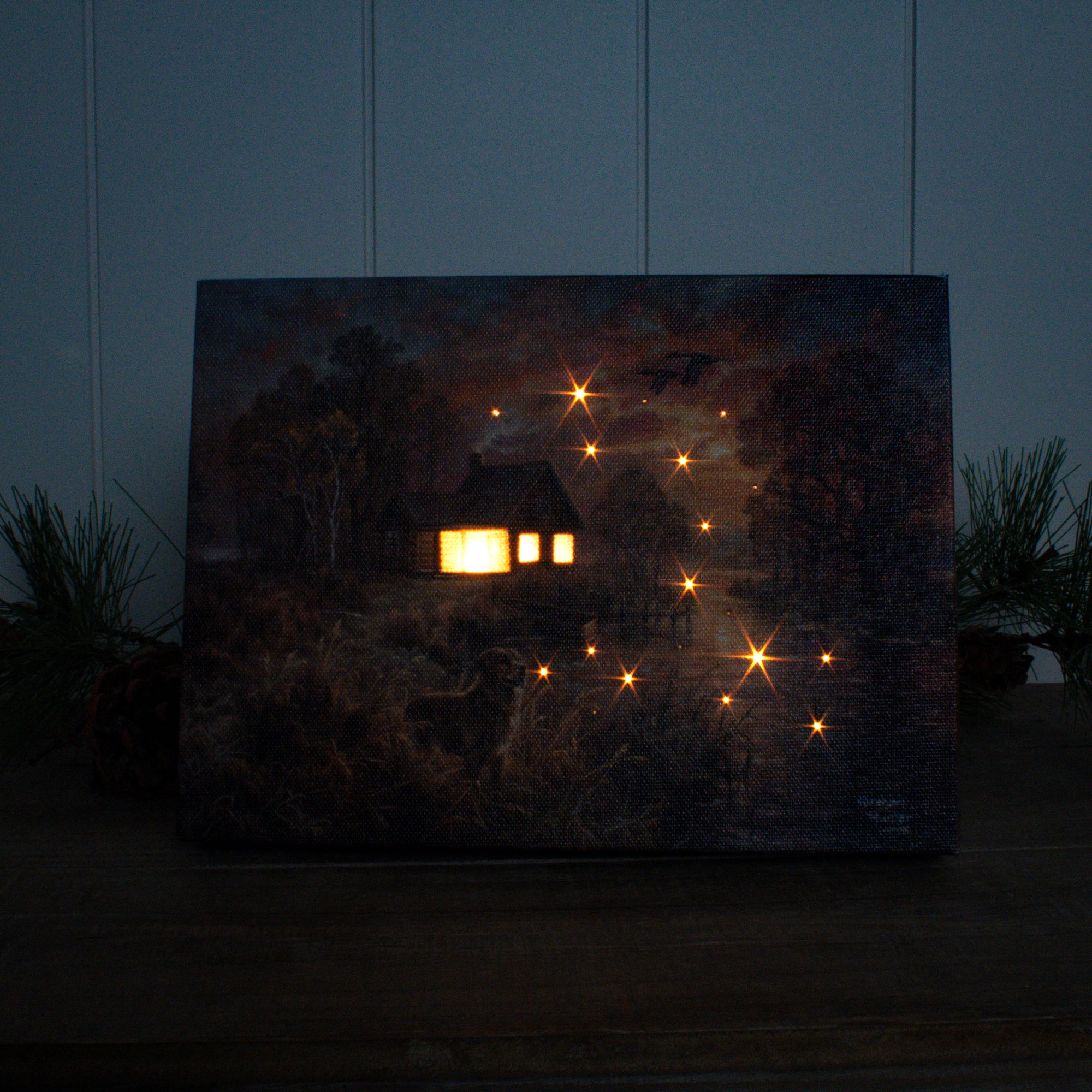 King of the Duck Pond 8x6 Lighted Tabletop Canvas