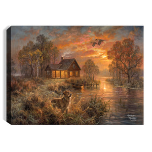 King of the Duck Pond 8x6 Lighted Tabletop Canvas