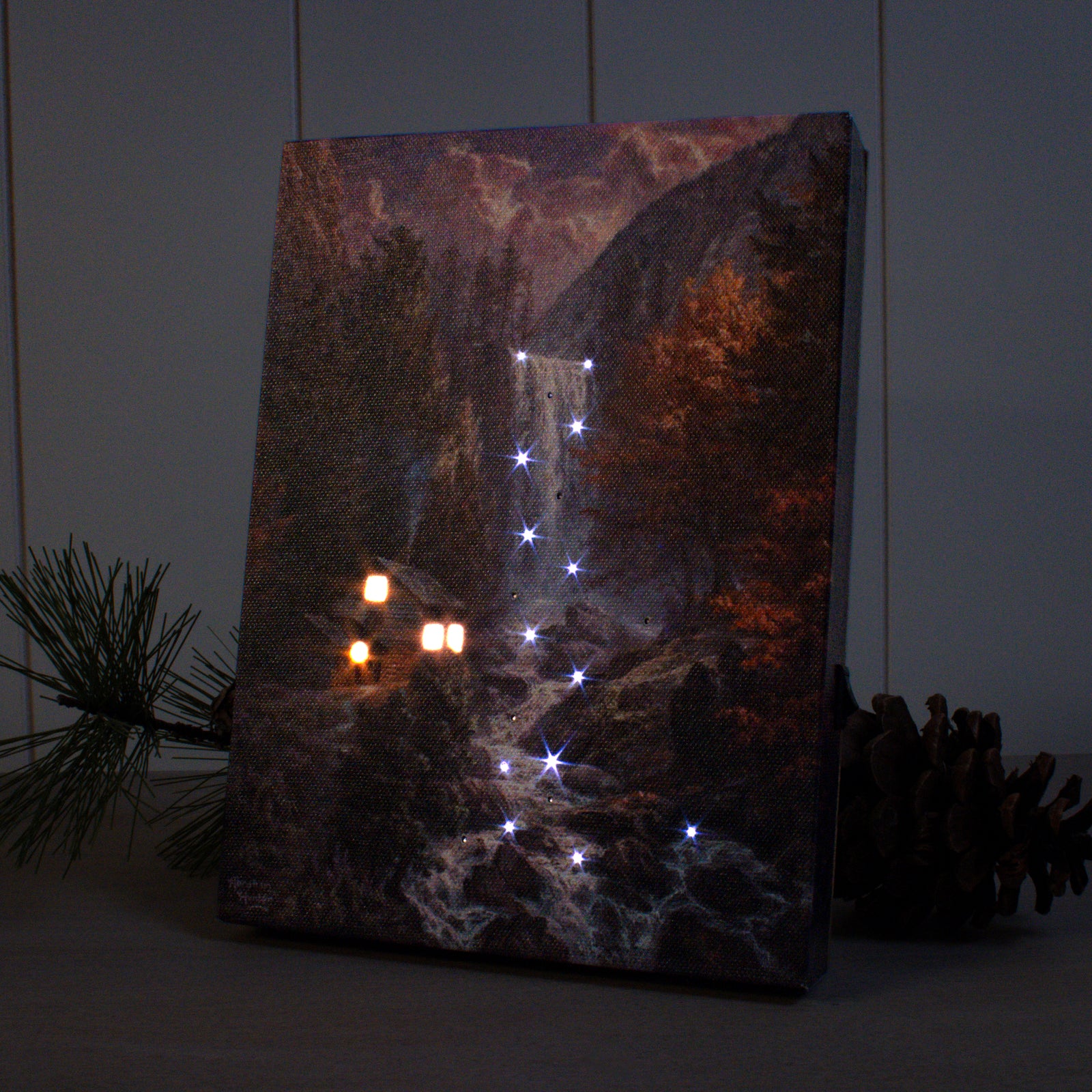 Secret Falls 8x6 Lighted Tabletop Canvas