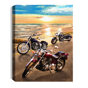 Sunset Riders 8x6 Lighted Tabletop Canvas