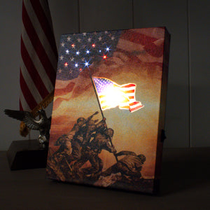 Home of the Brave 8x6 Lighted Tabletop Canvas