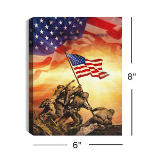 Home of the Brave 8x6 Lighted Tabletop Canvas