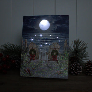 Moonlight Christmas 8x6 Lighted Tabletop Canvas