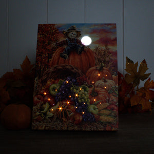 Harvest Cornucopia 8x6 Lighted Tabletop Canvas