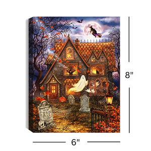 Mystery Mansion 8x6 Lighted Tabletop Canvas