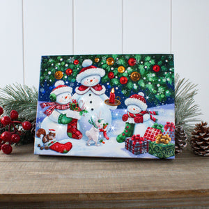 Gift Exchange 8x6 Lighted Tabletop Canvas
