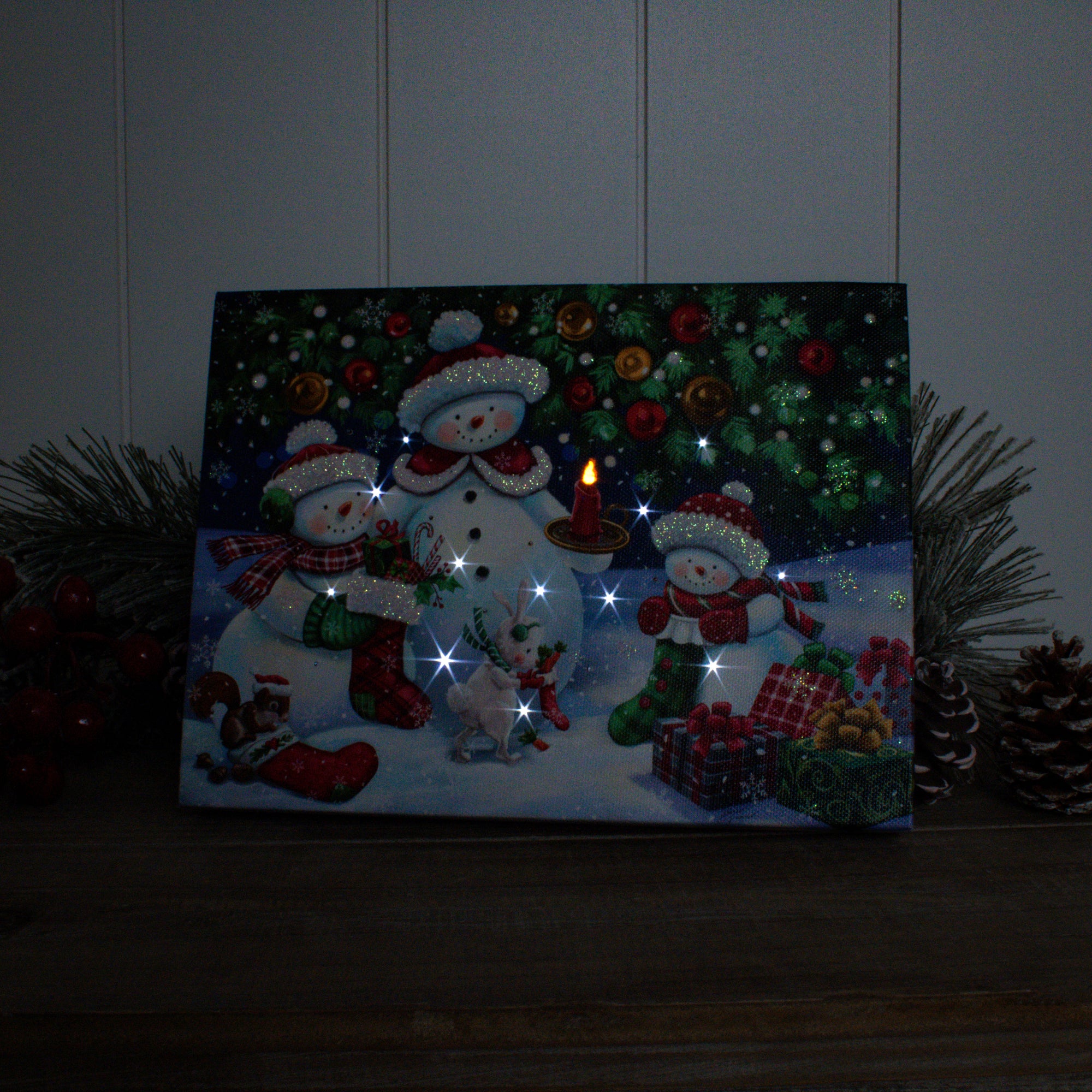 Gift Exchange 8x6 Lighted Tabletop Canvas