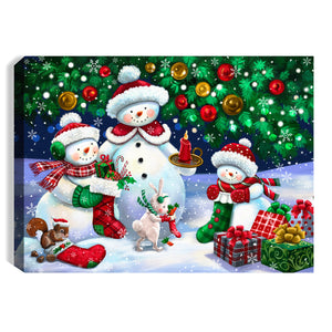 Gift Exchange 8x6 Lighted Tabletop Canvas