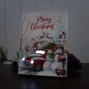 Coming Home for Christmas 8x6 Lighted Tabletop Canvas