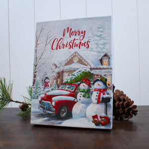 Coming Home for Christmas 8x6 Lighted Tabletop Canvas