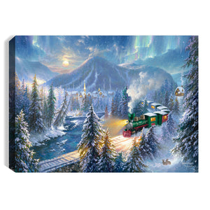 Christmas Train 8x6 Lighted Tabletop Canvas