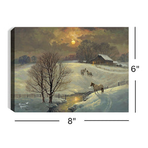 Frozen Fields 8x6 Lighted Tabletop Canvas