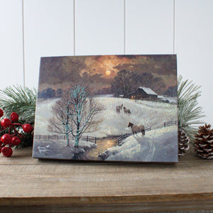 Frozen Fields 8x6 Lighted Tabletop Canvas