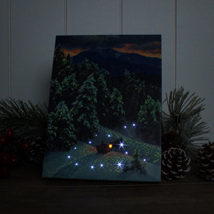Through the Woods 8x6 Lighted Tabletop Canvas