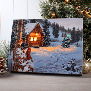 Winter Colors 8x6 Lighted Tabletop Canvas