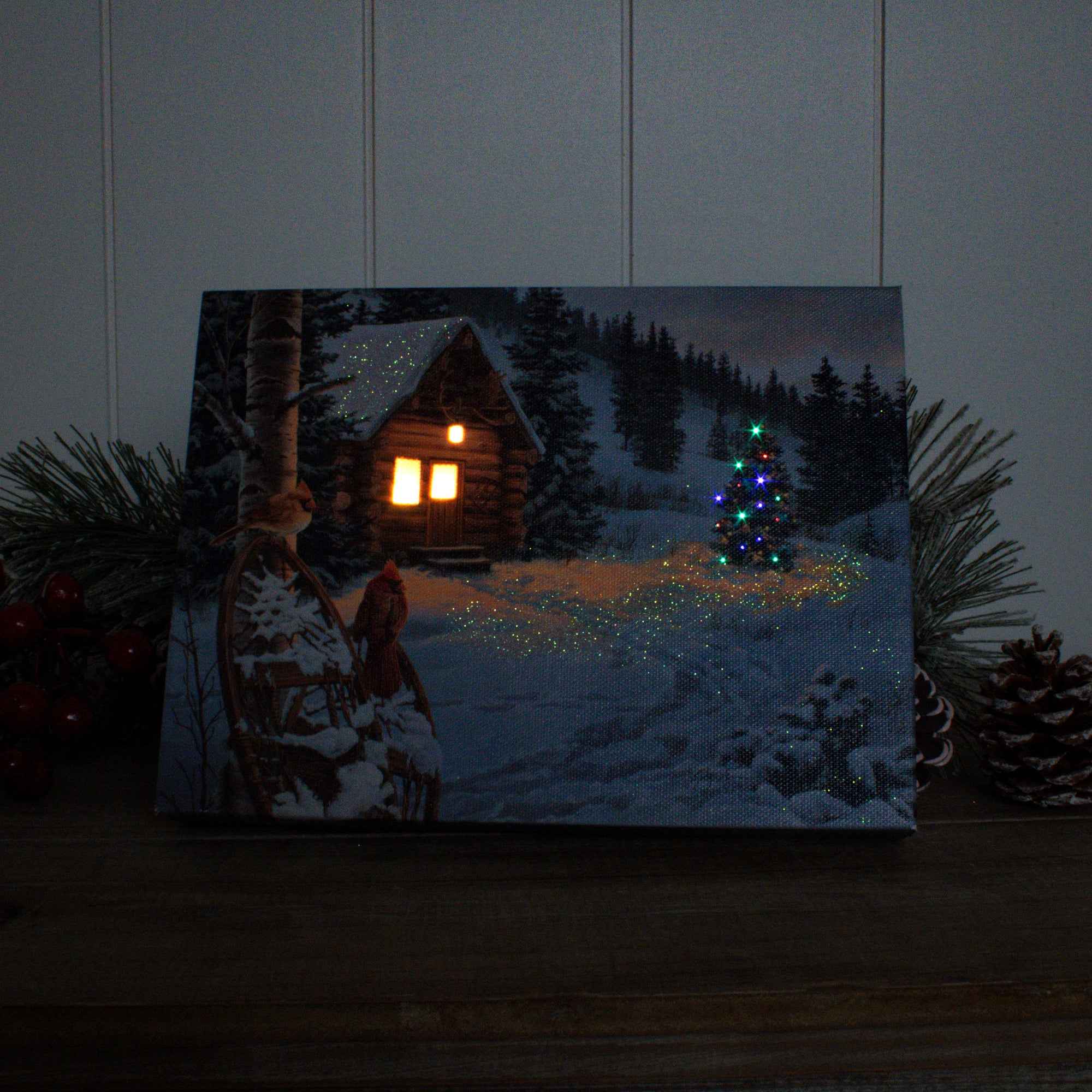 Winter Colors 8x6 Lighted Tabletop Canvas