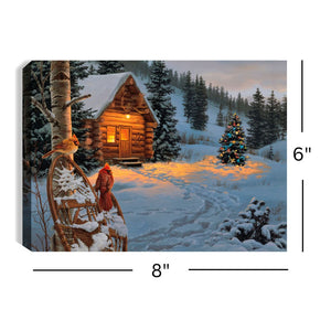 Winter Colors 8x6 Lighted Tabletop Canvas