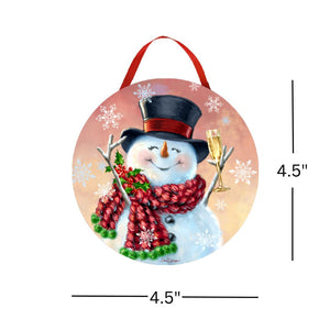 Snowman Cheers LED ornament
