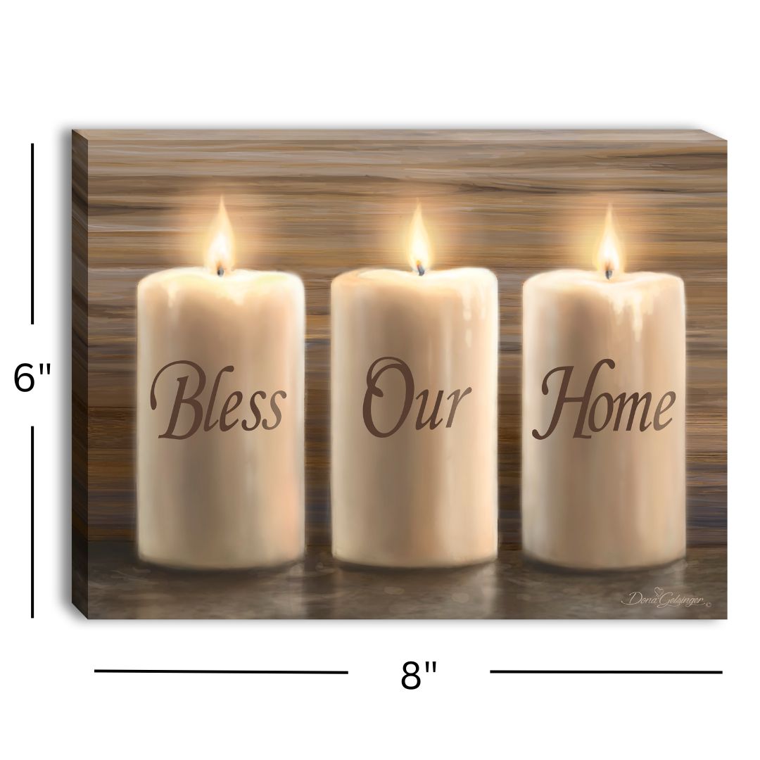 Bless Our Home 8x6 Lighted Tabletop Canvas