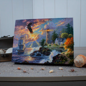 Seaside Light 8x6 Lighted Tabletop Canvas