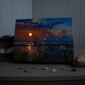 Inlet Solitude 8x6 Lighted Tabletop Canvas