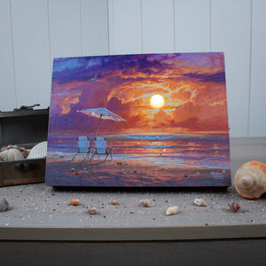 Ocean Glow 8x6 Lighted Tabletop Canvas