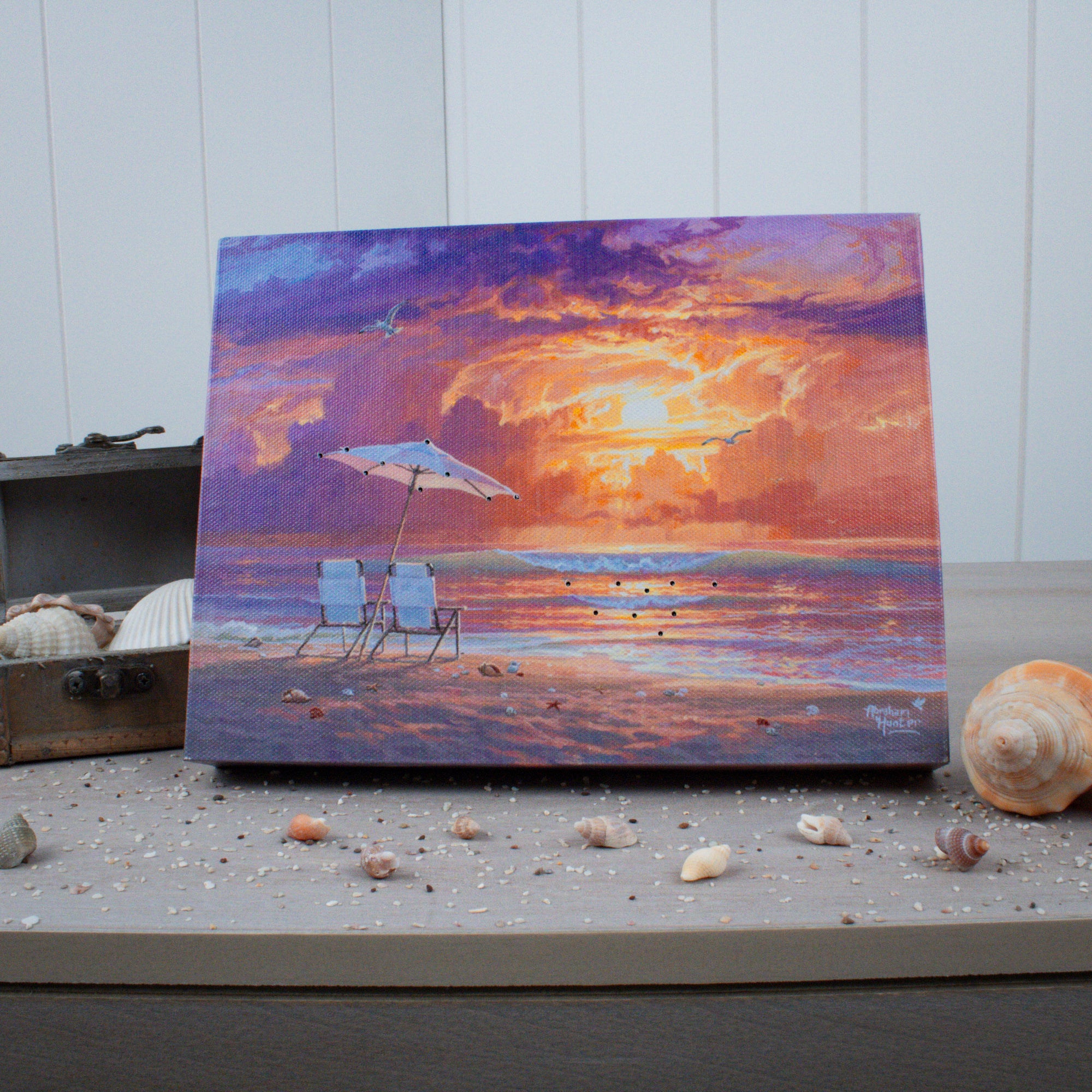 Ocean Glow 8x6 Lighted Tabletop Canvas