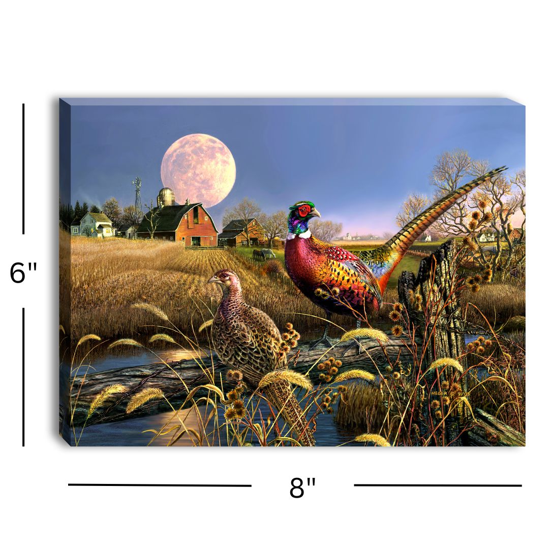 Harvest Moon 8x6 Lighted Tabletop Canvas