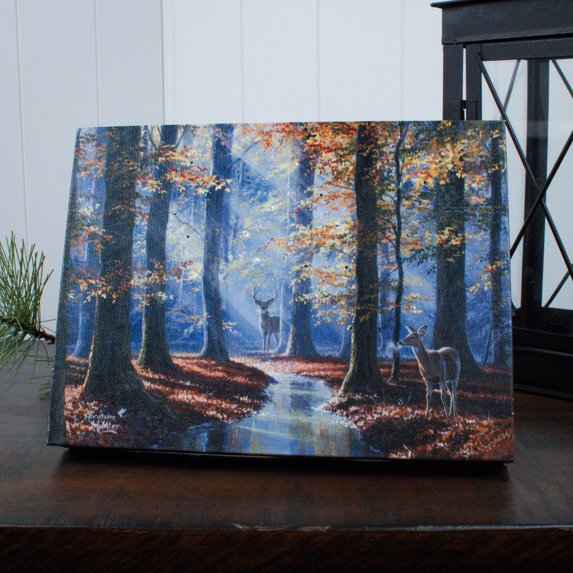 October Courtship 8x6 Lighted Tabletop Canvas