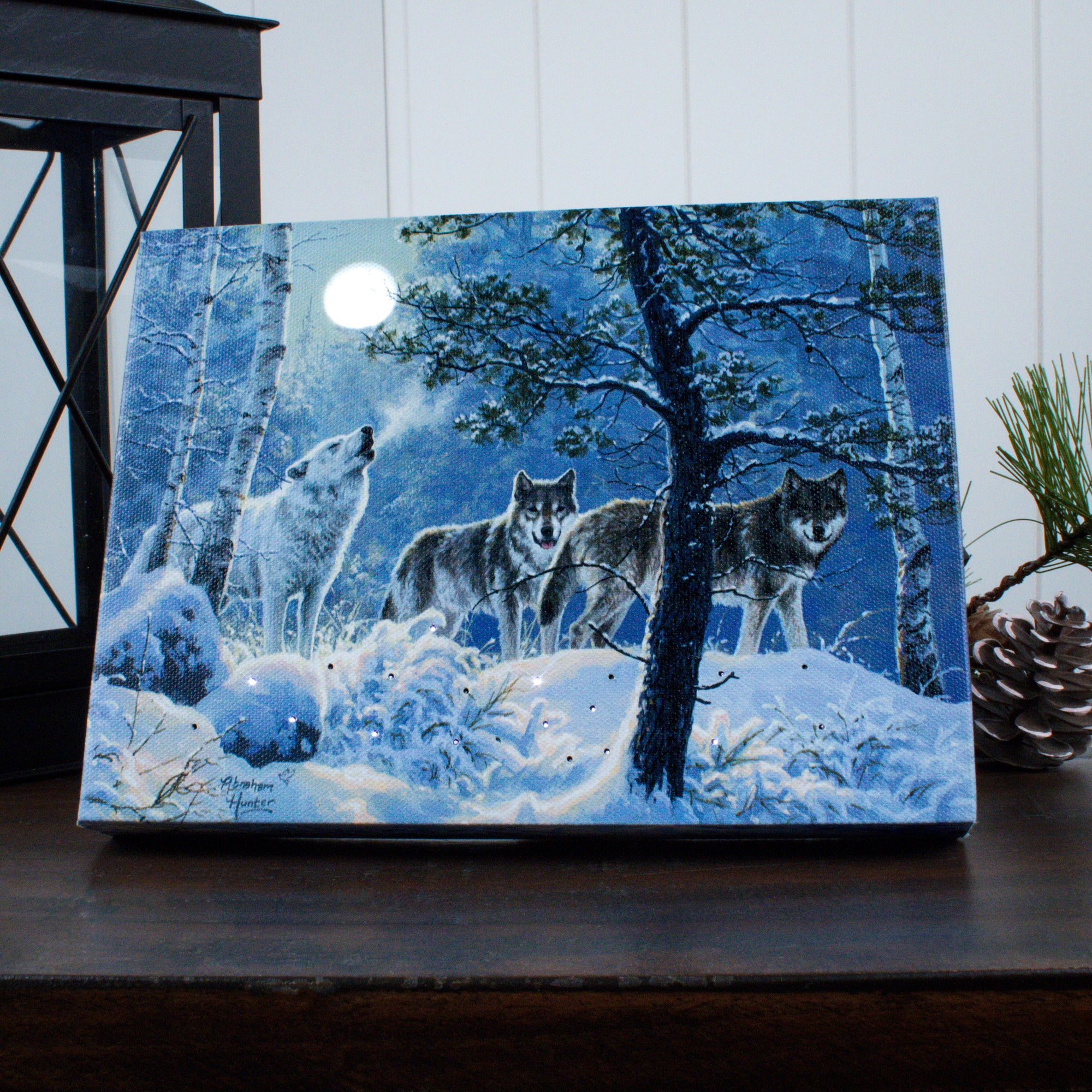 Under The Moonlight 8x6 Lighted Tabletop Canvas