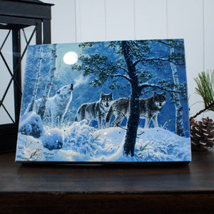 Under The Moonlight 8x6 Lighted Tabletop Canvas