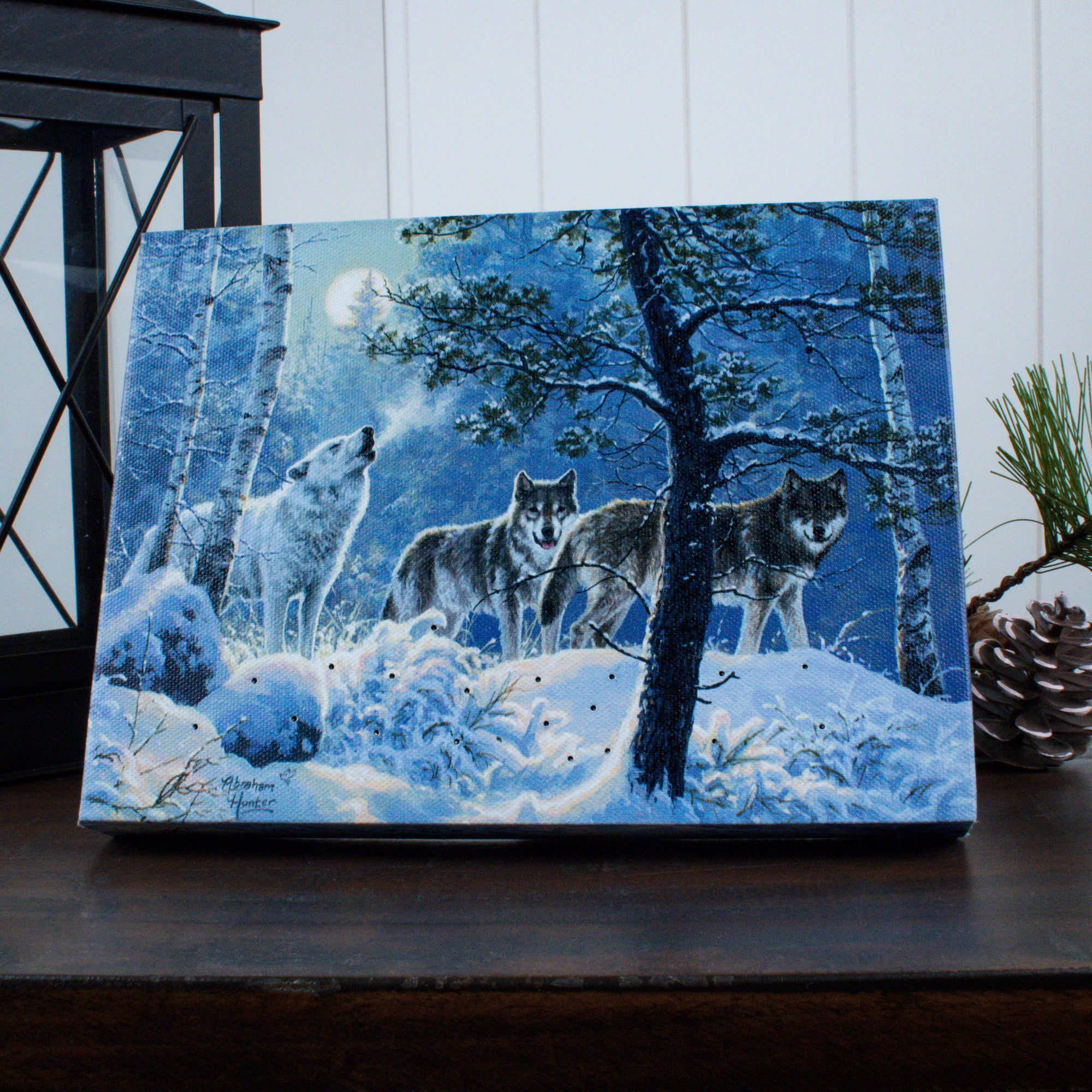Under The Moonlight 8x6 Lighted Tabletop Canvas