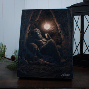 Whiskey Moonlight 8x6 Lighted Tabletop Canvas
