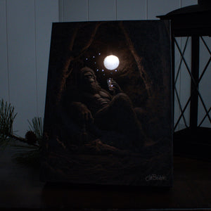 Whiskey Moonlight 8x6 Lighted Tabletop Canvas