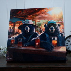 Just a Couple of Bears 10x10 Lighted Fiber Optic Canvas